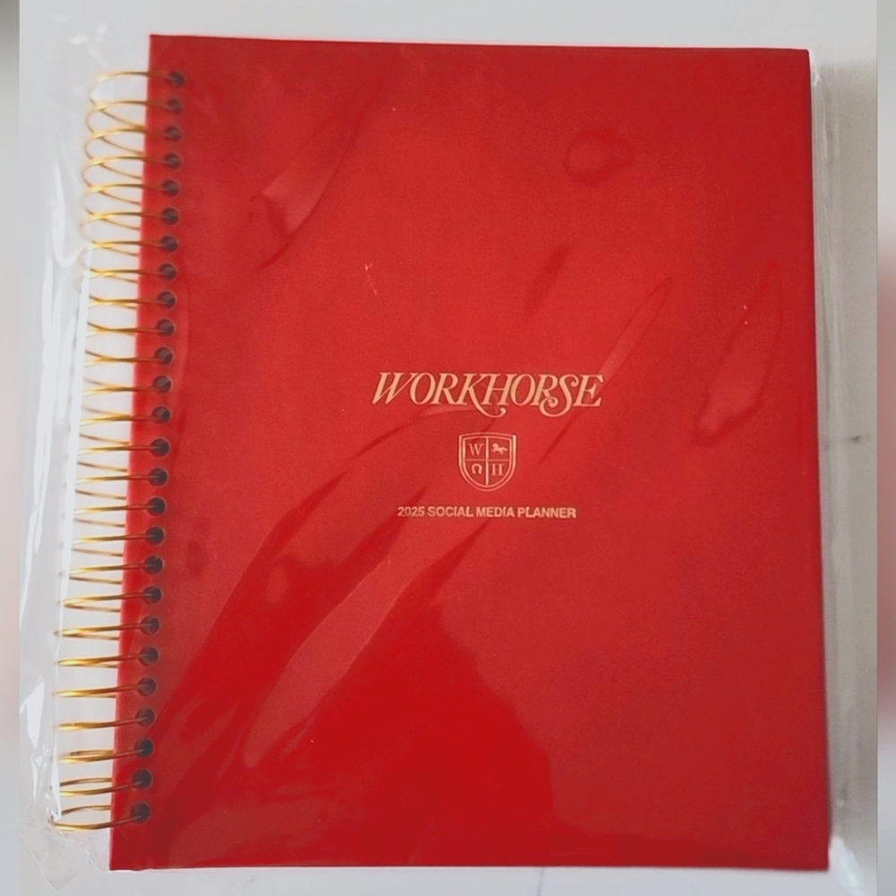 2025 SOCIAL MEDIA PLANNER IN HOLIDAY RED from Workhorse/Julia Broome